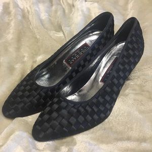 Cole Haan formal black satin heels - 6.5